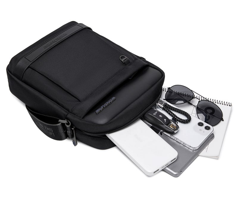 ARCTIC HUNTER Sling Bag for Men Water Resistant Anti-Theft Crossbody Daypack Bag for Travel Office Business, K00162, Black - Image 4