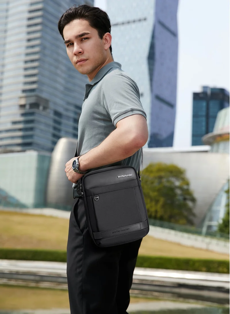 Arctic Hunter  Sling Bag for Men Water Resistant Anti-Theft Crossbody Daypack Bag for Travel Office Business, K00162, Black for Men | Best Price UAE