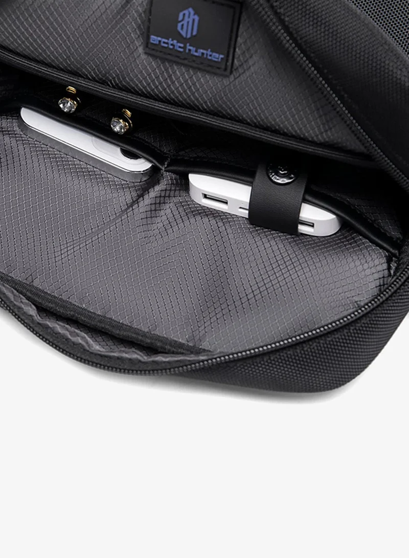 Arctic Hunter  Sling Bag for Men Water Resistant Anti-Theft Crossbody Daypack Bag for Travel Office Business, K00162, Black for Men | Best Price UAE