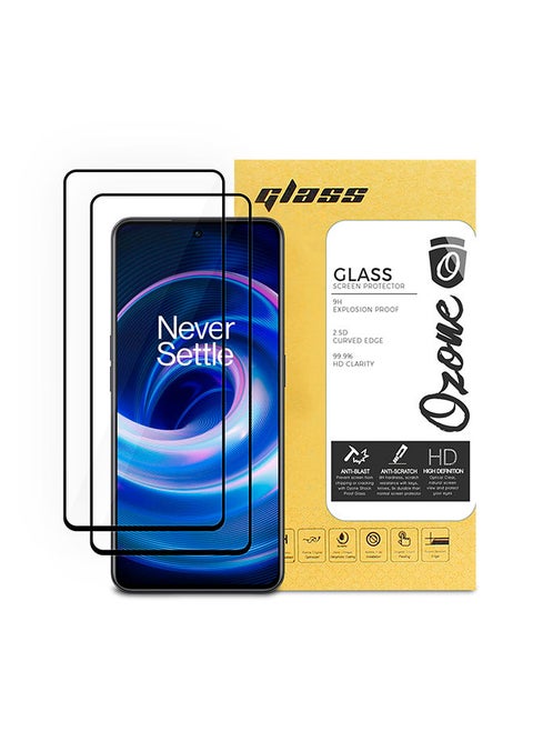 Tempered Glass Screen Protector for OnePlus 10R 5G 9H Hardness Full HD Coverage Touch Sensitive Screen Guard (Pack of 2)