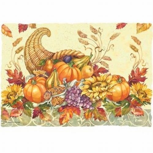 Hoffmaster Fall Bounty Paper Placemats 50 Per Pack - Image 2