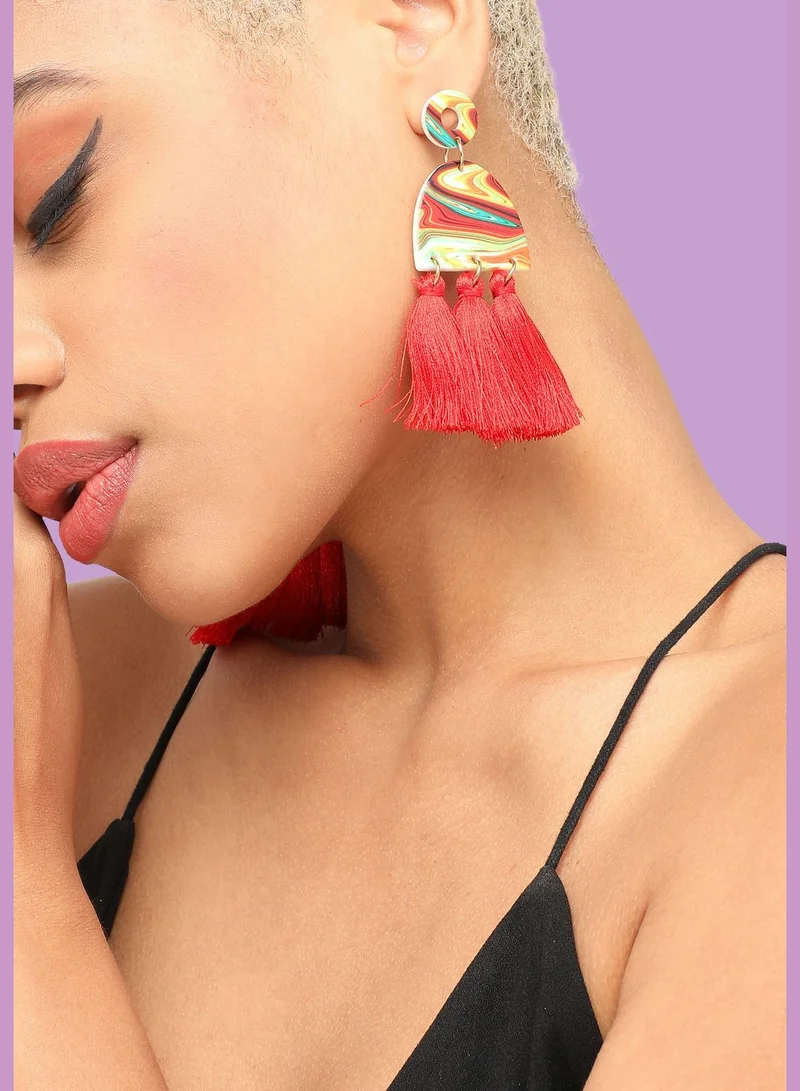 SOHI Gold Plated Party Designer Drop Earring For Women