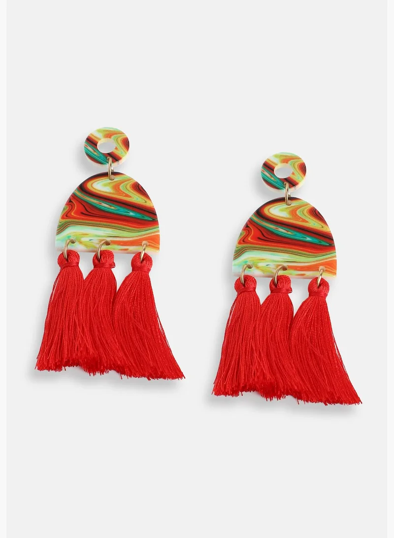 SOHI Gold Plated Party Designer Drop Earring For Women