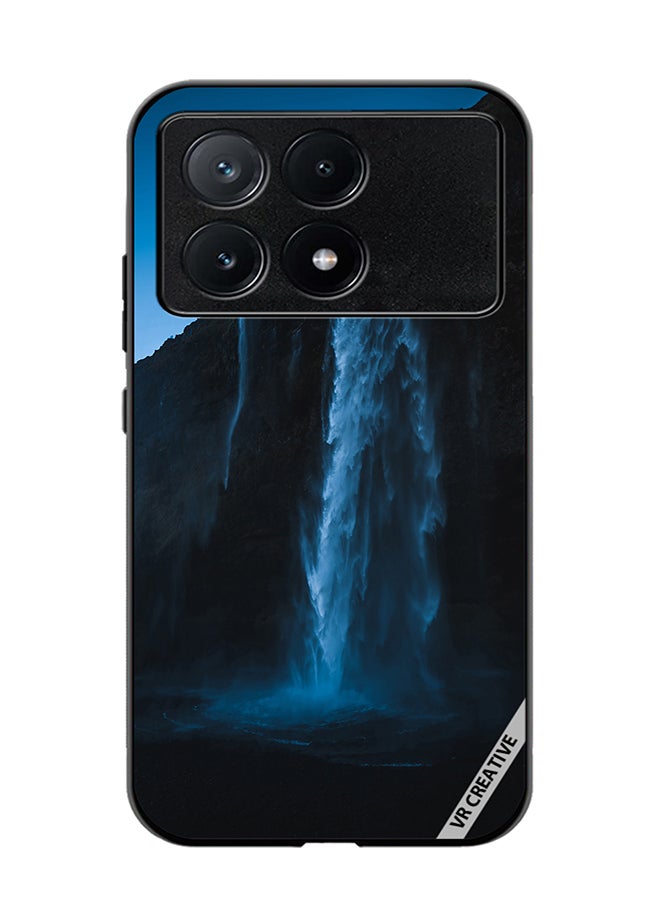VR CREATIVE Protective Case Cover For Xiaomi Poco X6 Pro Blue Waterfall Design Multicolour - Image 1