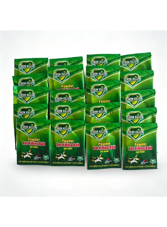 GREEN KILLER 20pcs Insect Powder Killer for Termites, and Ants for Small & Large Termites, Non-Toxic, Long Lasting Protection - Image 1