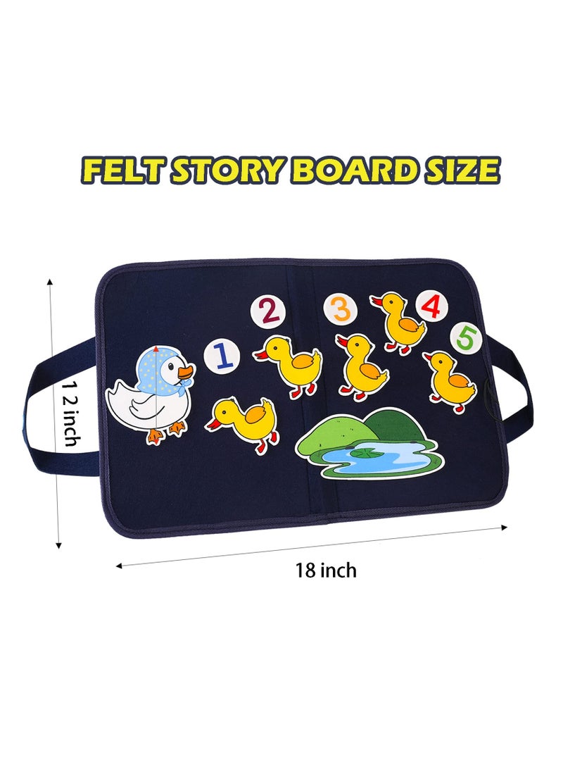 SYOSI Felt Board for Toddlers Story Board, Magnetic Flannel Playboards Board for Toddlers, 4 Themed Felt Figures with Storage Bag, Fun Learning Activities for Boys & Girls  - Image 4