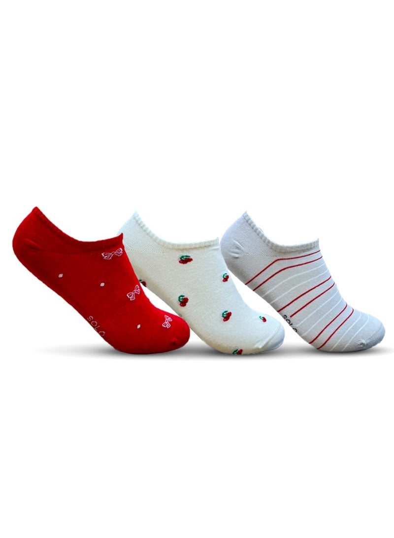 Solo Women Low Cut Designed Pack3 
