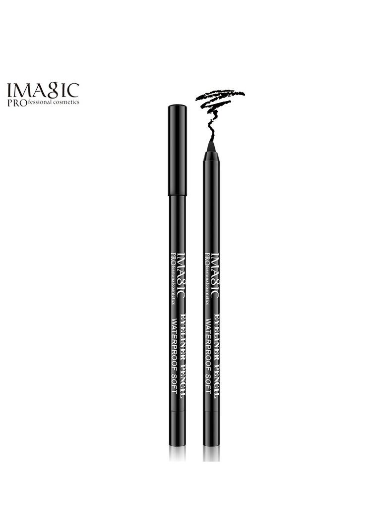 إيماجيك قلم تحديد العيون الجل المقاوم للماء من IMAGIC | مكياج عيون عالي الدقة، يدوم طويلاً ولا يلطخ | أسود - Image 1
