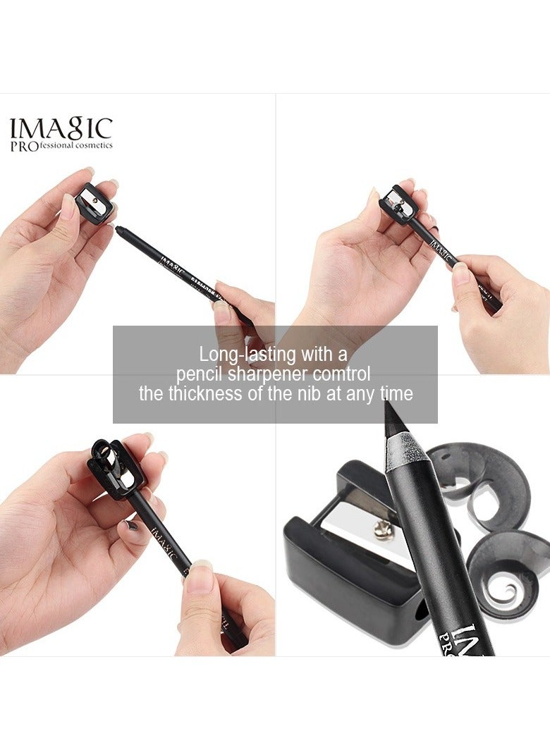 إيماجيك قلم تحديد العيون الجل المقاوم للماء من IMAGIC | مكياج عيون عالي الدقة، يدوم طويلاً ولا يلطخ | أسود - Image 3