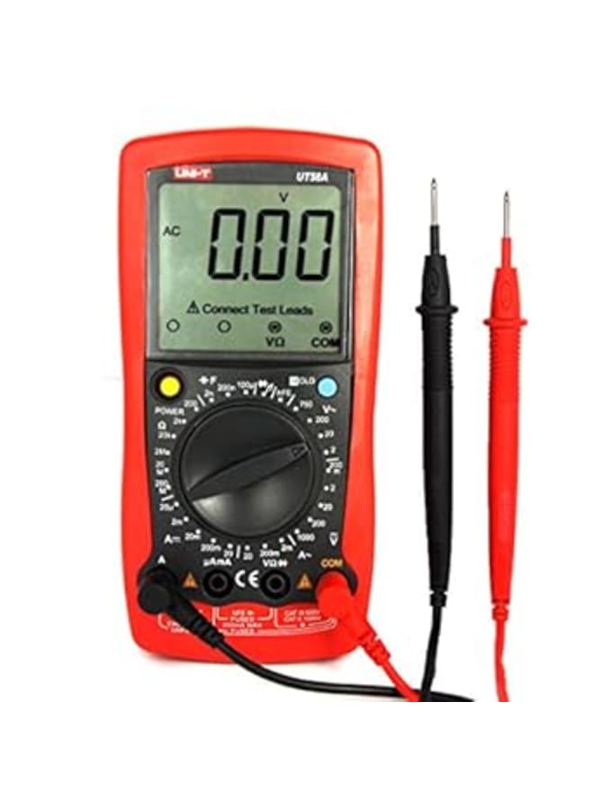 UNI-T UT58A Digital Multimeter Auto Range Multi Tester for Measuring DC and AC Voltage, Current, Diodes and Resistance Meter with LCD Backlight