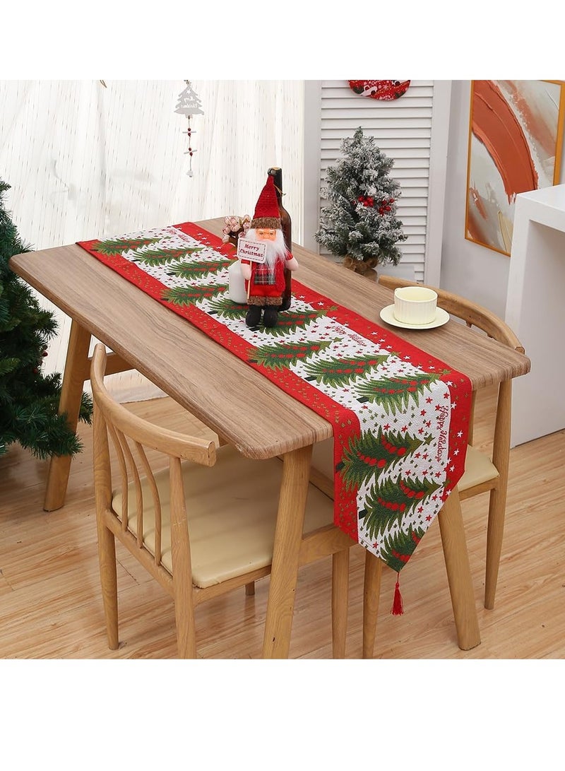 Vparty Christmas Table Runners, 71" x 14" Xmas Table Linens Christmas Dinner Table Runners for Dining Party Christmas Xmas Holiday Season Decorations  - Image 1