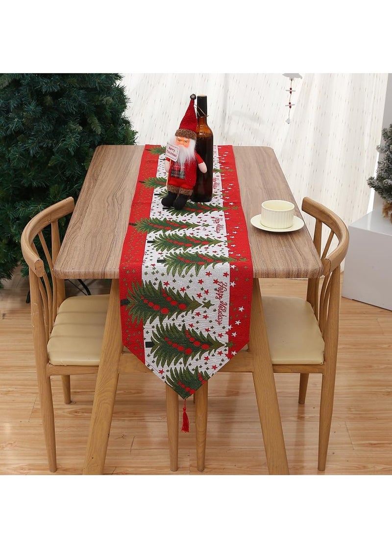 Vparty Christmas Table Runners, 71" x 14" Xmas Table Linens Christmas Dinner Table Runners for Dining Party Christmas Xmas Holiday Season Decorations  - Image 2