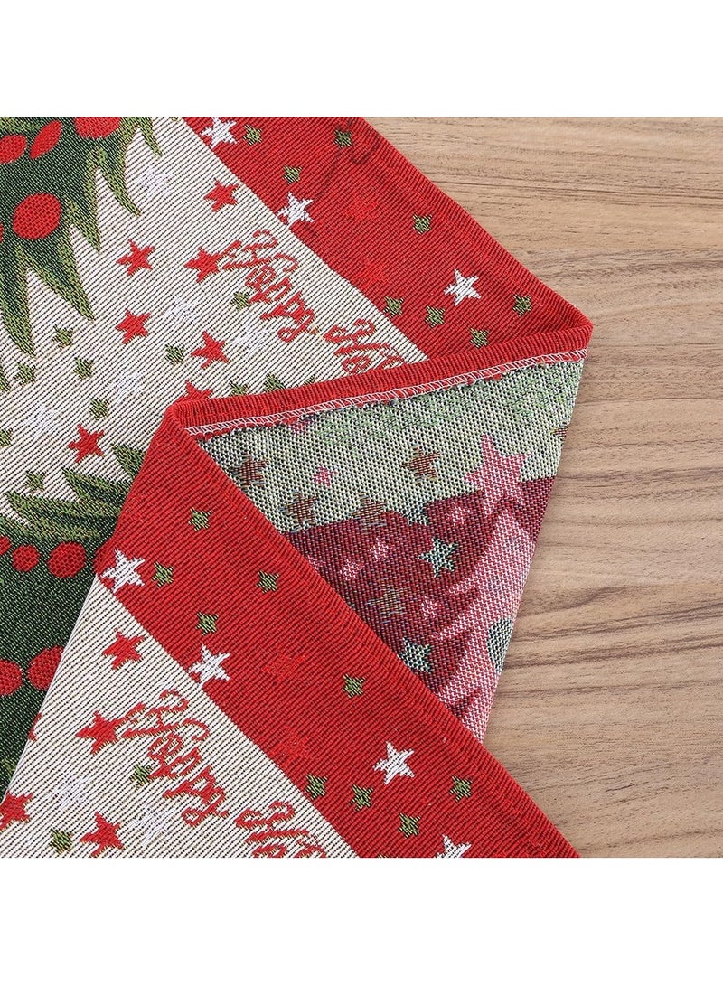 Vparty Christmas Table Runners, 71" x 14" Xmas Table Linens Christmas Dinner Table Runners for Dining Party Christmas Xmas Holiday Season Decorations  - Image 3