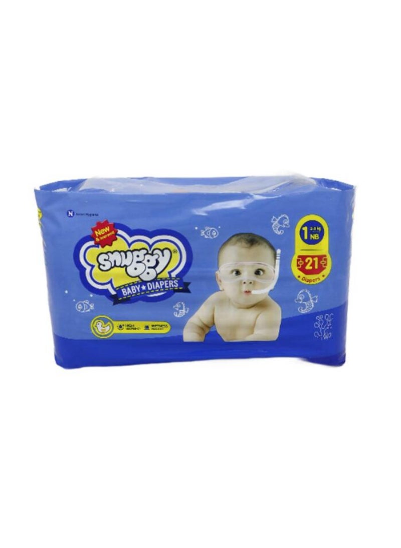Snuggy Baby Diaper New Born 21 Pcs