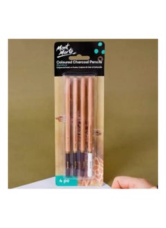 Mont Marte Mont Marte Charcoal Pencils - Coloured Set of 4 Pieces  - Image 1