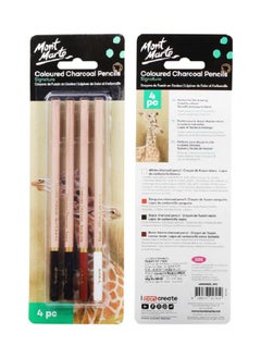 Mont Marte Mont Marte Charcoal Pencils - Coloured Set of 4 Pieces  - Image 3