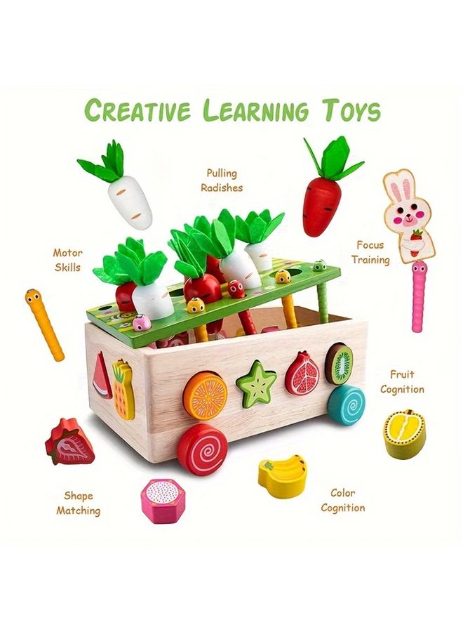 Farm Orchard Intelligence Car Educational Wooden Toy For Fine Motor Skills - Image 4