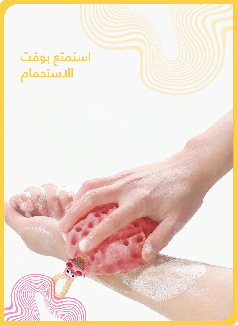 شي آند ليتل إسفنجة حمام ناعمة للأطفال، كرة استحمام فقاعية لطيفة، تنظيف لطيف وتقشير، صديقة لبشرة الأطفال، تجعل وقت الاستحمام ممتعًا  - Image 4
