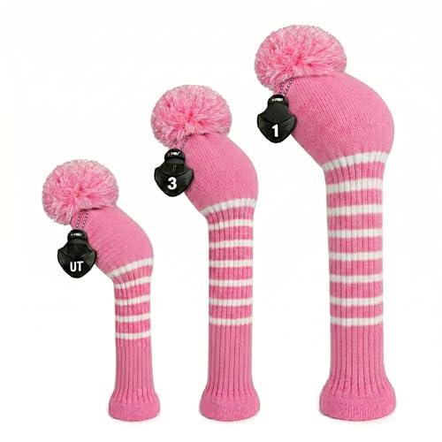 Scott Edward Knit Golf Head Covers for Woods Set of 3 Fits Well Driver(460cc) Fairway Wood and Hybrid(UT) The Perfect Change for Golf Bag - Image 1