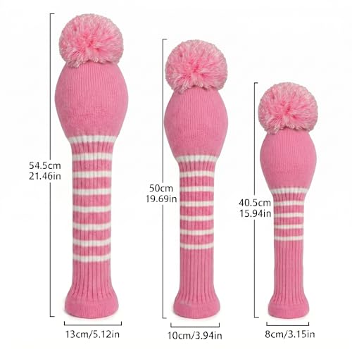 Scott Edward Knit Golf Head Covers for Woods Set of 3 Fits Well Driver(460cc) Fairway Wood and Hybrid(UT) The Perfect Change for Golf Bag - Image 2