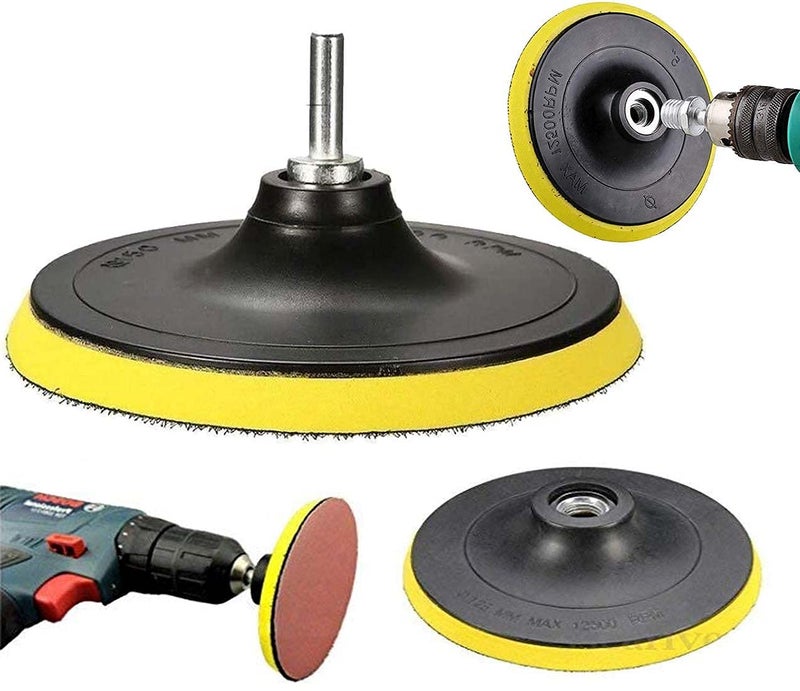DIY Crafts DIY Crafts 1x, 3" inch Backer Pad + Universal Nut, Buff Backing Pad Hook Loop Pad Drill Attachment Universal Nut Sanding Disc for Wood,Metal Leather R(1x, 3" inch Backer Pad + Universal Nut)  - Image 1