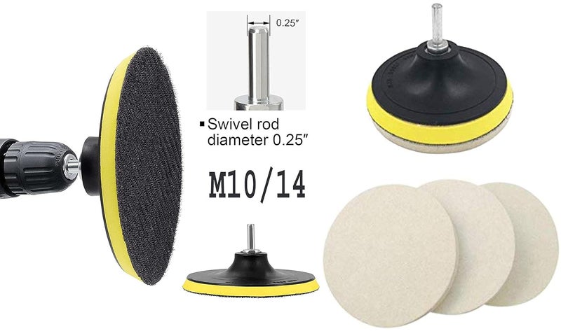 DIY Crafts DIY Crafts 1x, 3" inch Backer Pad + Universal Nut, Buff Backing Pad Hook Loop Pad Drill Attachment Universal Nut Sanding Disc for Wood,Metal Leather R(1x, 3" inch Backer Pad + Universal Nut)  - Image 3