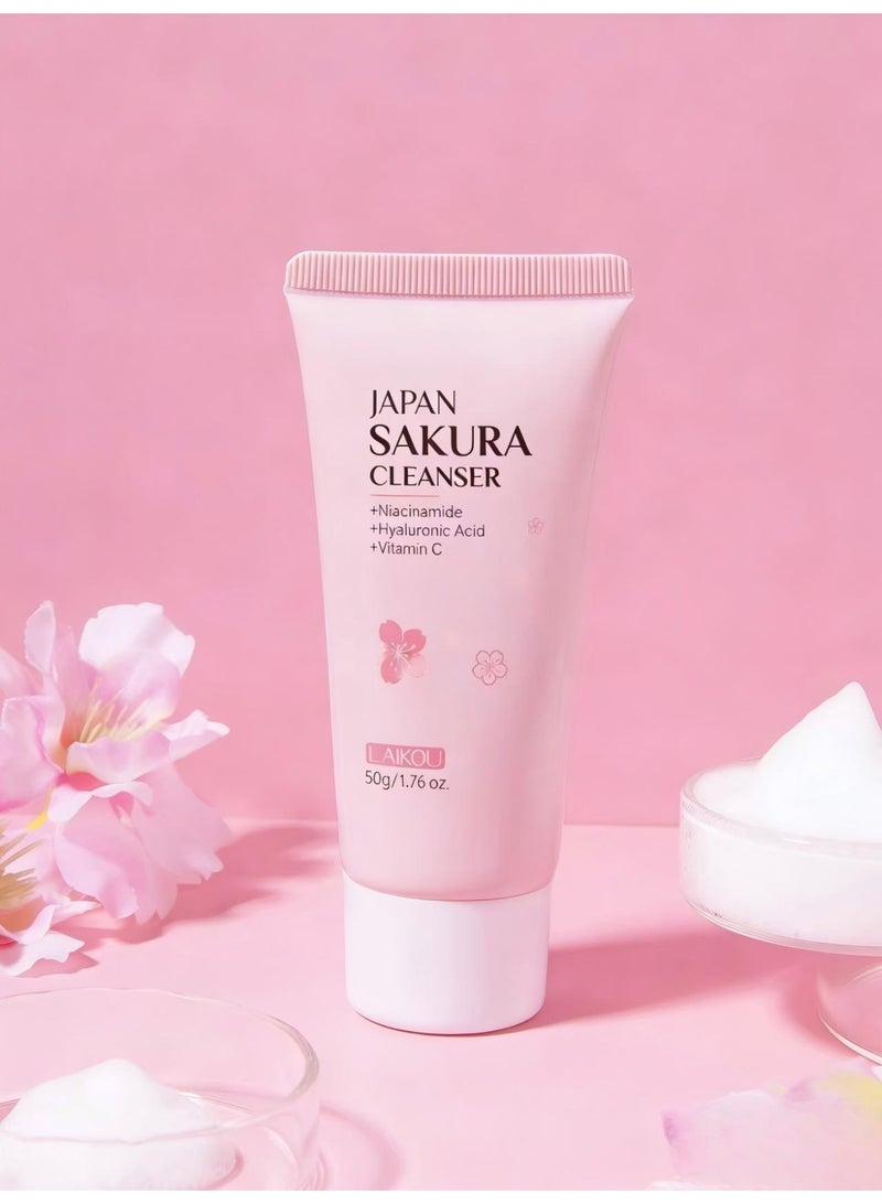 Sakura Gift Set (including Cleanser,Toner,Serum,Essence Cream,Eye Cream), a Gift for Women's Birthday, Party, Wedding, Ramadan, Valentine's Day - Image 4