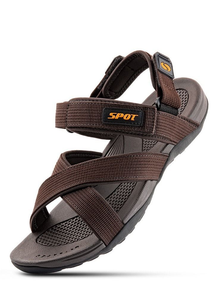 spot صندل كاجوال للرجال من SPOT | متين | قبضة قصوى | حزام للكاحل | SS-1902 بني - Image 1