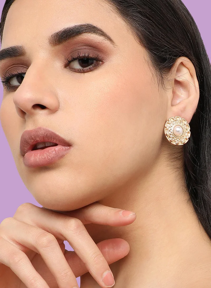 سوهي اللؤلؤ المطلي بالذهب عارضة مسمار