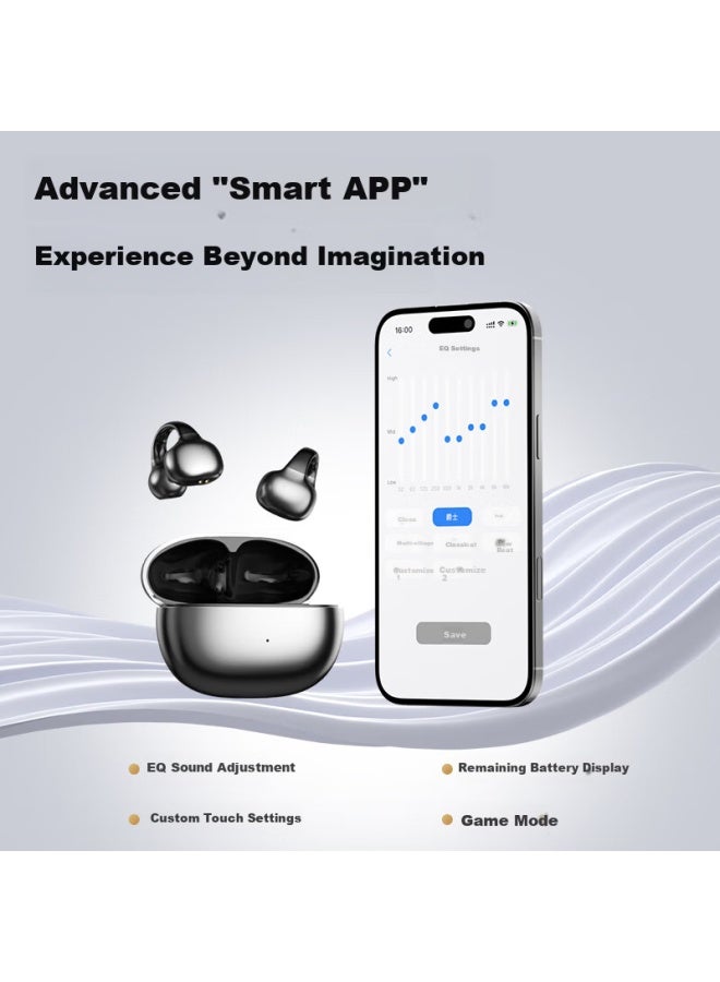 Viken [2025 Latest Model | Berlin Voice No.1] Bone Conduction Bluetooth Headphones Clip-on Concept Wireless Open-style Sports Running Ultra-long Battery Life Non-in Ear-hook - Image 4