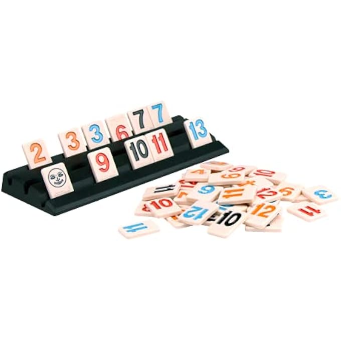 Pressman Original Retro Style Large Numbers Rummikub  Includes Tiles with Bright OverSized Inset Numbers for Easy Viewing Multi Color - Image 3