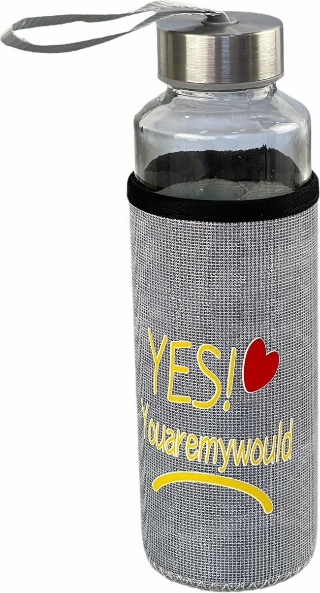 Acar Lux Glass Flask with Linen Cover Yes 400 ml