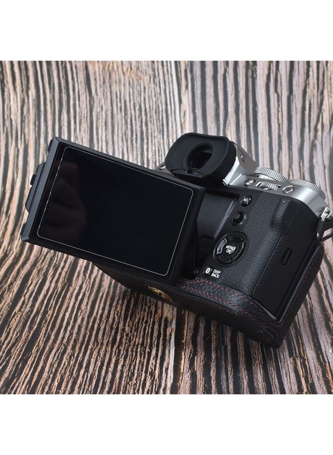 Rieibi حافظة فوجي XT5 - حافظة نصفية من الجلد الأصلي عالي الجودة لكاميرا فوجي فيلم X-T5 الرقمية - حافظة واقية لجسم كاميرا Fuji XT5 X-T5، سوداء، حافظة جميلة - Image 5