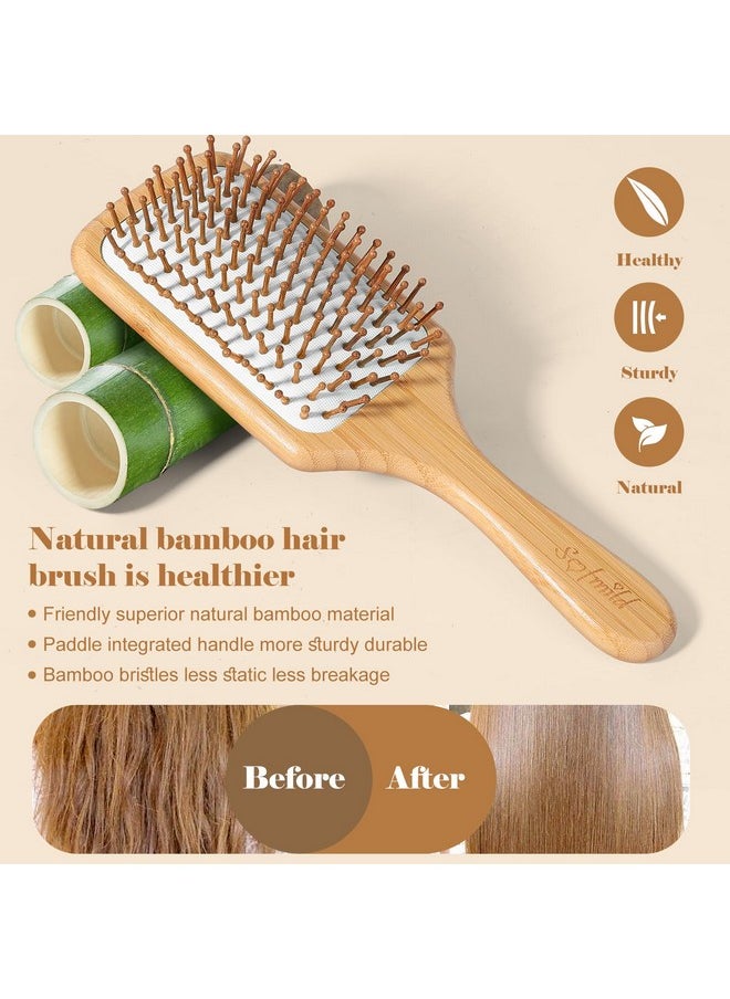 Hair Brush-Natural Wooden Bamboo Brush And Detangle Tail Comb Instead Of Brush Cleaner Tool, Paddle Hairbrush For Women Men And Kids Make Thin Long Curly Hair Health And Massage Scalp - pzsku/Z44EAD9226274C882FD1EZ/45/_/1734183046/c68ef98b-5863-41a7-91f9-f65624d44aef