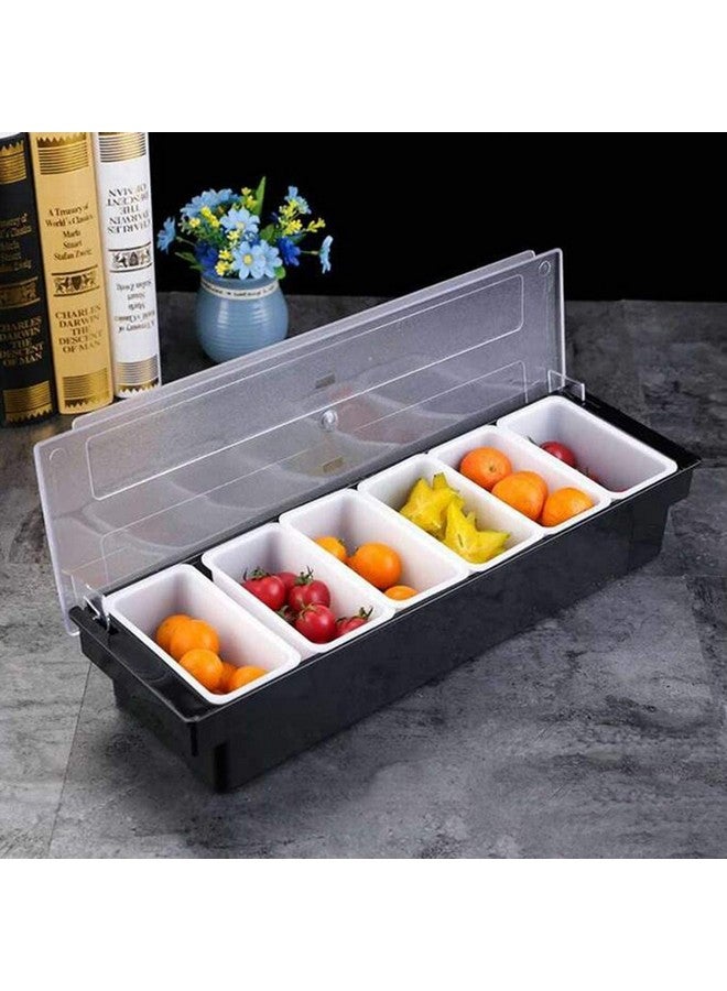 E - Ezra E-EZRA Ice Cooled Condiment Serving Container Chilled Garnish Tray Bar Caddy for Home Work or Restaurant - Image 5