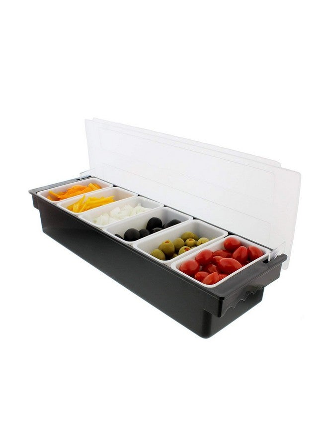 E - Ezra E-EZRA Ice Cooled Condiment Serving Container Chilled Garnish Tray Bar Caddy for Home Work or Restaurant - Image 1