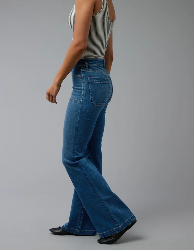 American Eagle  AE Next Level Super High-Waisted Flare Jean for Women | Best Price UAE