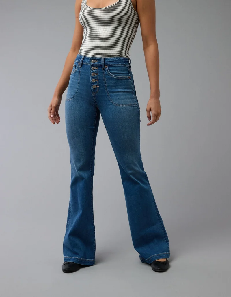 American Eagle AE Next Level Super High-Waisted Flare Jean