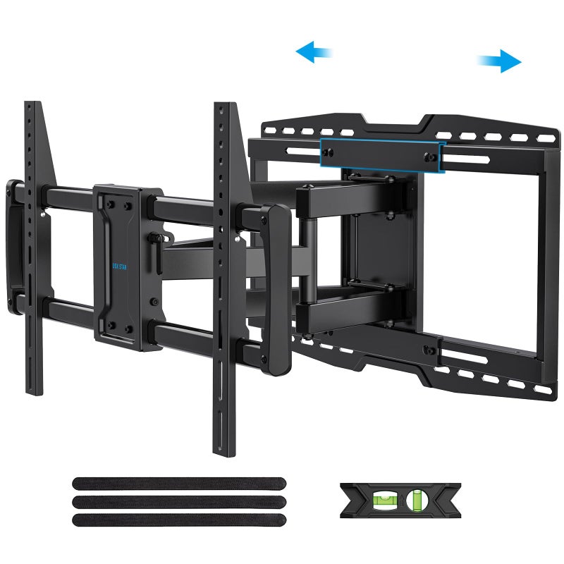 USX STAR 42-97" Full Motion Sliding TV Wall Mount, Fits 16" 18" 24" Wood Studs, Wall Mount TV Bracket with Smooth Swivel, Tilt, Extension, Holds up to 150lbs, Max VESA 600x400mm, Fit Most 75 85 86 TVS - Image 1