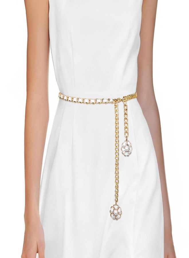 سوزدي أحزمة سلسلة جلدية من SUOSDEY للنساء، أحزمة سلسلة للخصر مناسبة للجينز والسراويل والفساتين - Image 1