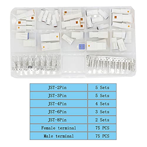 CNLW 19 Sets Automotive Connectors JST02R-JWPF-VSLE 2/3/4/6/8 Pin Waterproof Connectors Male and Female - Image 3