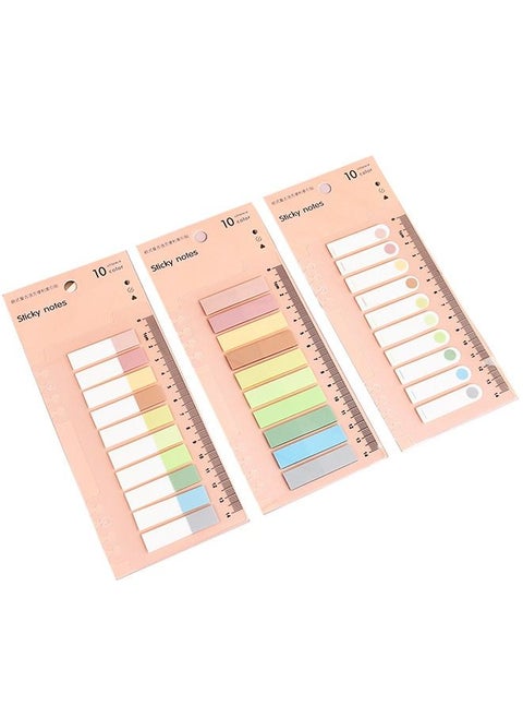 3 Packs Sticky Notes Writable Index Tabs Memo Stickers