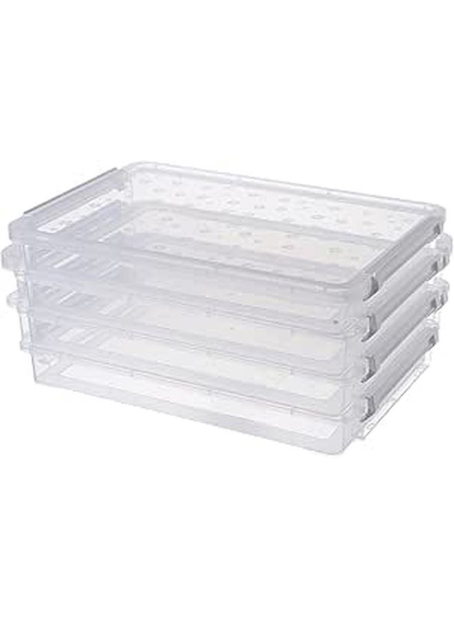 Stackable Plastic File Storage Box 4 Layer Organizer 36 5x24 3x16 5cm For Office Home - Image 1