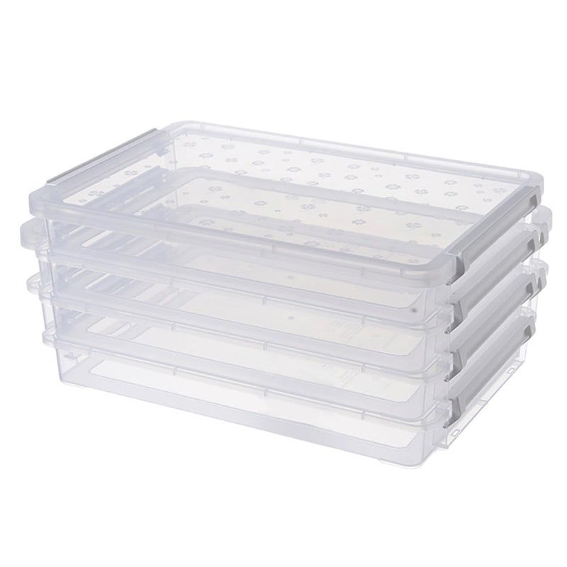 Stackable Plastic File Storage Box 4 Layer Organizer 36 5x24 3x16 5cm For Office Home - Image 2