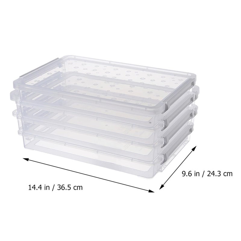 Stackable Plastic File Storage Box 4 Layer Organizer 36 5x24 3x16 5cm For Office Home - Image 3