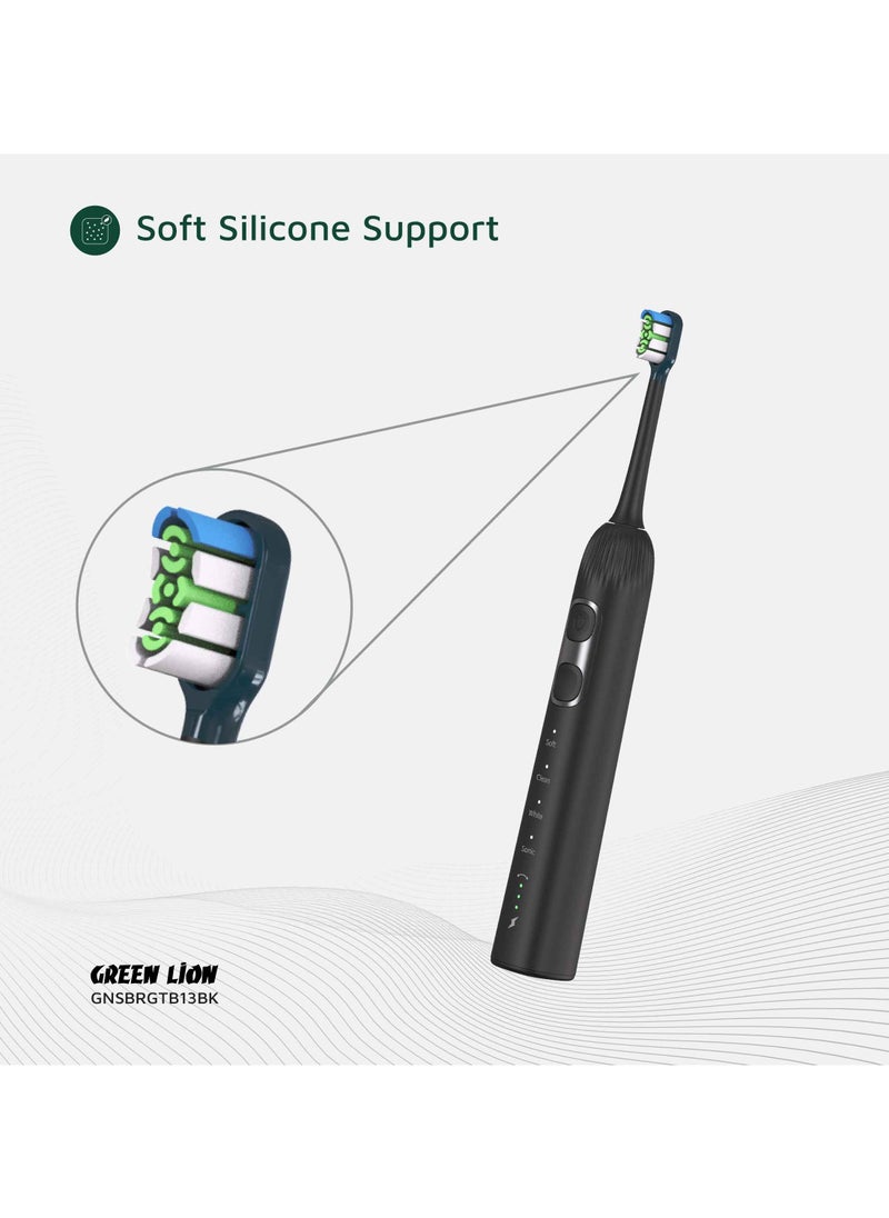 GREEN LION - 4 Mode Cleaning 3000 VPM Smart Brush 60° Ultrawide with Multifunctional Servo Motor & 80 Uses in Single Charge / Soft Mode / Sonic Mode / Clean Mode / White Mode / 30s Vibration Reminder / 2 Minutes Smart Timing - Black - Image 1