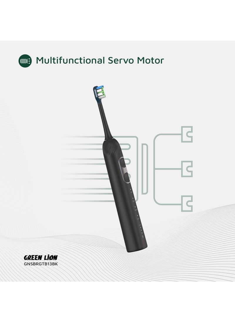 GREEN LION - 4 Mode Cleaning 3000 VPM Smart Brush 60° Ultrawide with Multifunctional Servo Motor & 80 Uses in Single Charge / Soft Mode / Sonic Mode / Clean Mode / White Mode / 30s Vibration Reminder / 2 Minutes Smart Timing - Black - Image 1