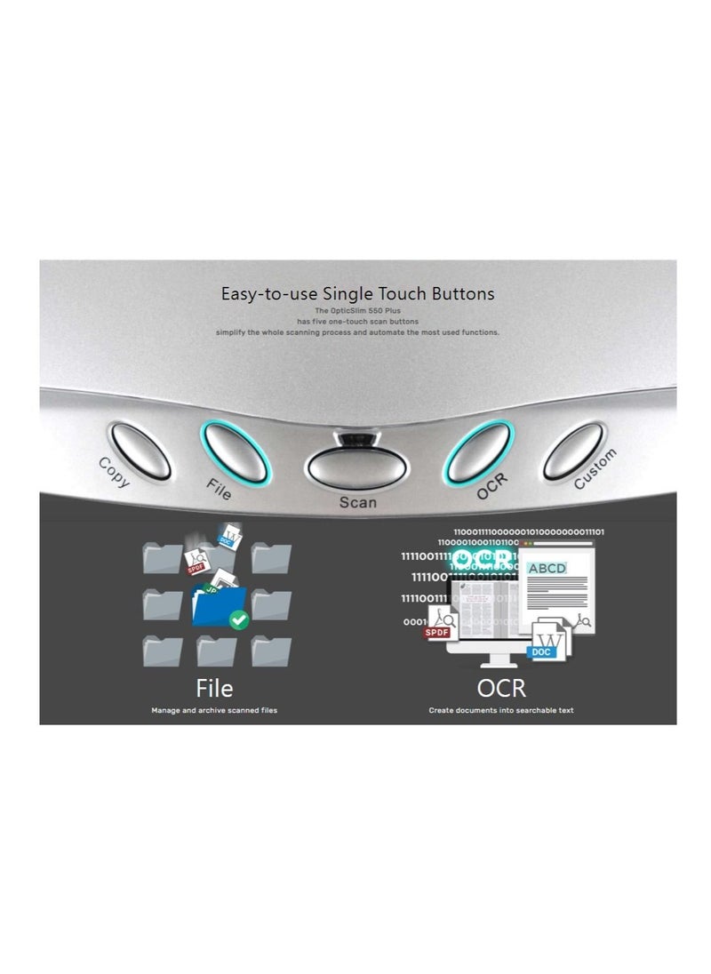 Plustek - OpticSlim 550 Plus ( An ultra slim and compact designed  ) - Image 1