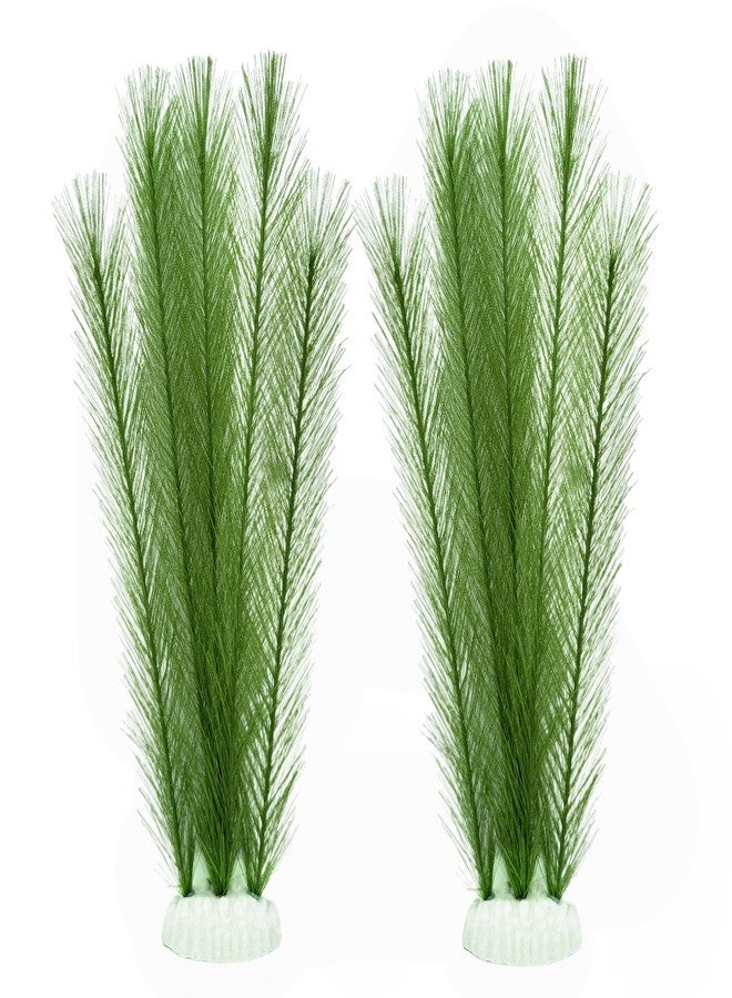 إم تو سي بريدج نباتات بلاستيكية لأحواض السمك من M2cbridge، عشب مائي حريري ناعم، مناسب للزواحف، لمحاكاة النباتات في أحواض السمك (قطعتان، 12 بوصة). - Image 1