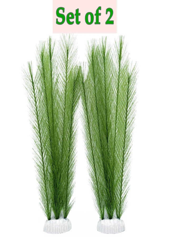 إم تو سي بريدج نباتات بلاستيكية لأحواض السمك من M2cbridge، عشب مائي حريري ناعم، مناسب للزواحف، لمحاكاة النباتات في أحواض السمك (قطعتان، 12 بوصة). - Image 2